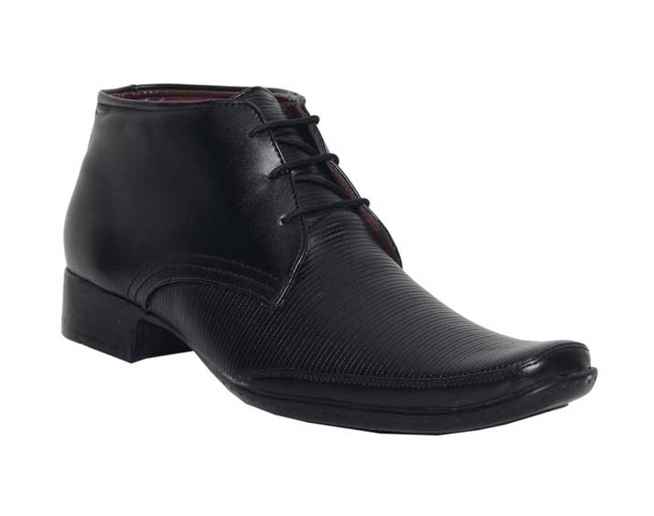 Black Synthetic Leather Formal Shoes 